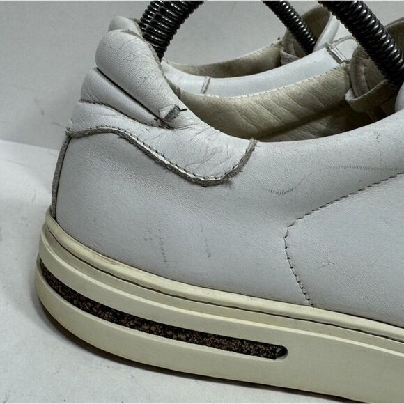 Birkenstock Bend Low Womens Size 8 / 39 Shoes White Leather Lace Up Sneakers - Picture 2 of 11